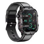 Rugged Outdoor Smartwatch with 1.96" AMOLED Screen, 5ATM Waterproof, Bluetooth Calling & Fitness Tracker