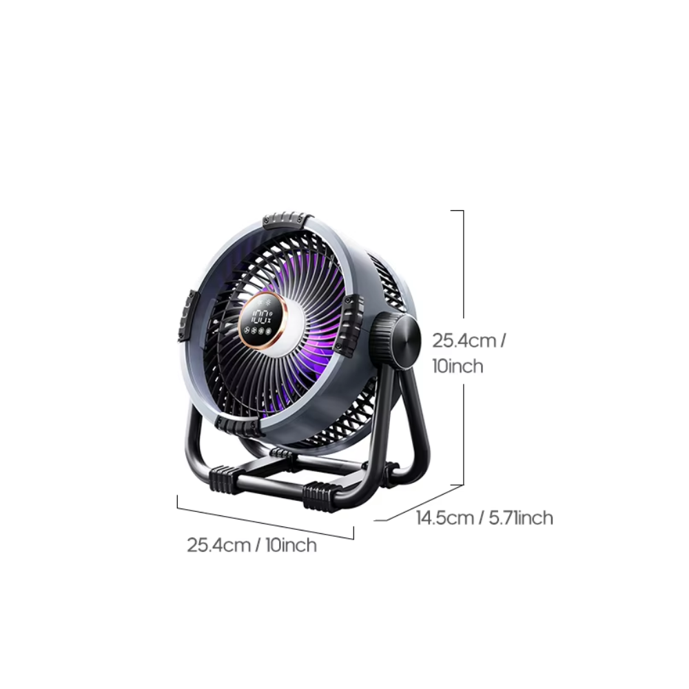 Wireless Outdoor Tent Fan 4-Speed with Remote Control
