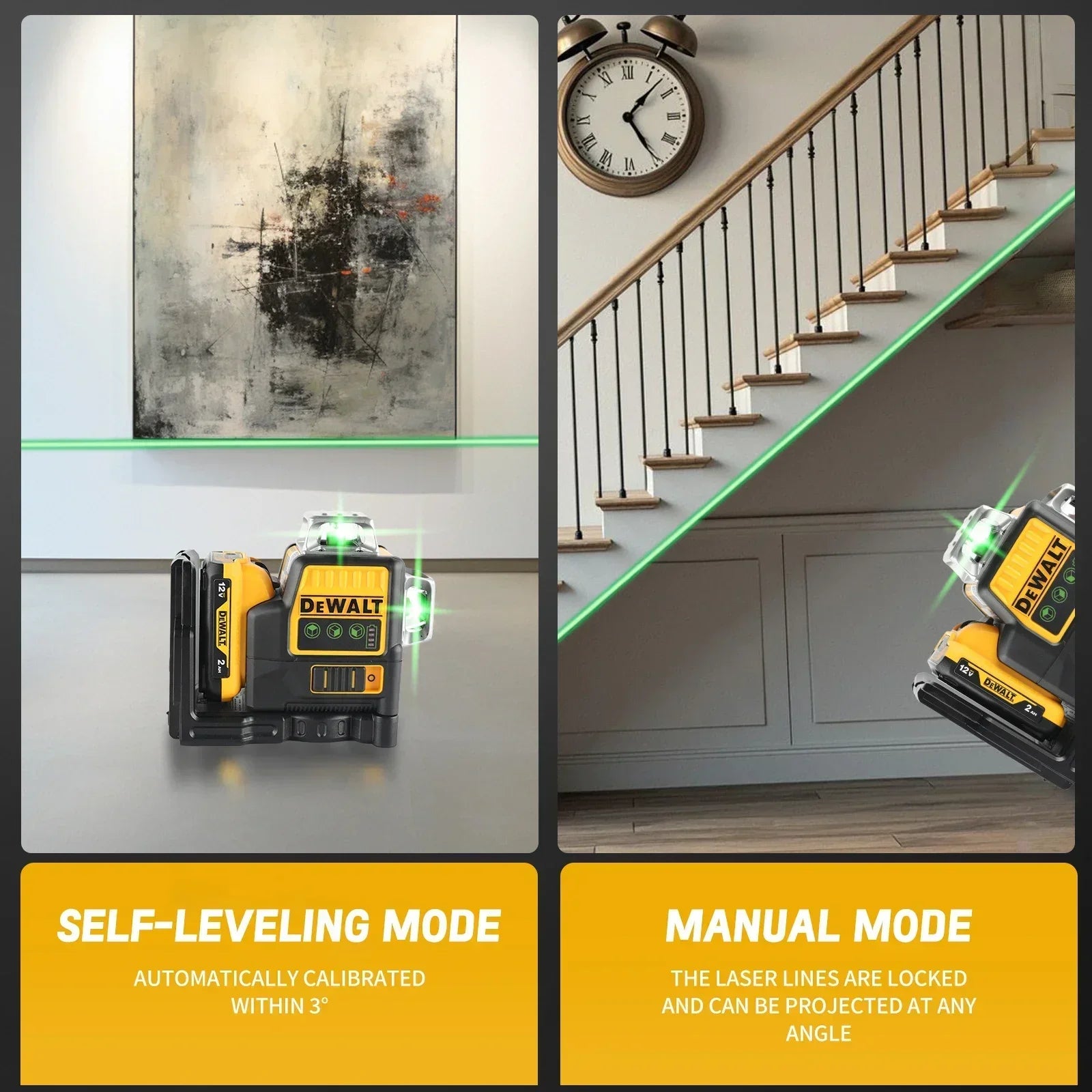Self Leveling 3D Laser Level for Indoor and Outdoor Use