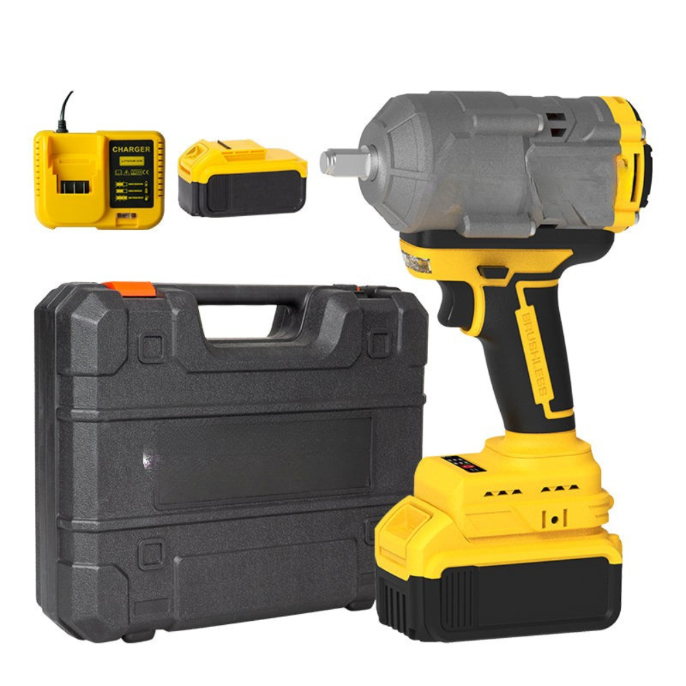 Heavy Duty 21V Cordless Impact Wrench with Brushless Motor and 1/2" Drive