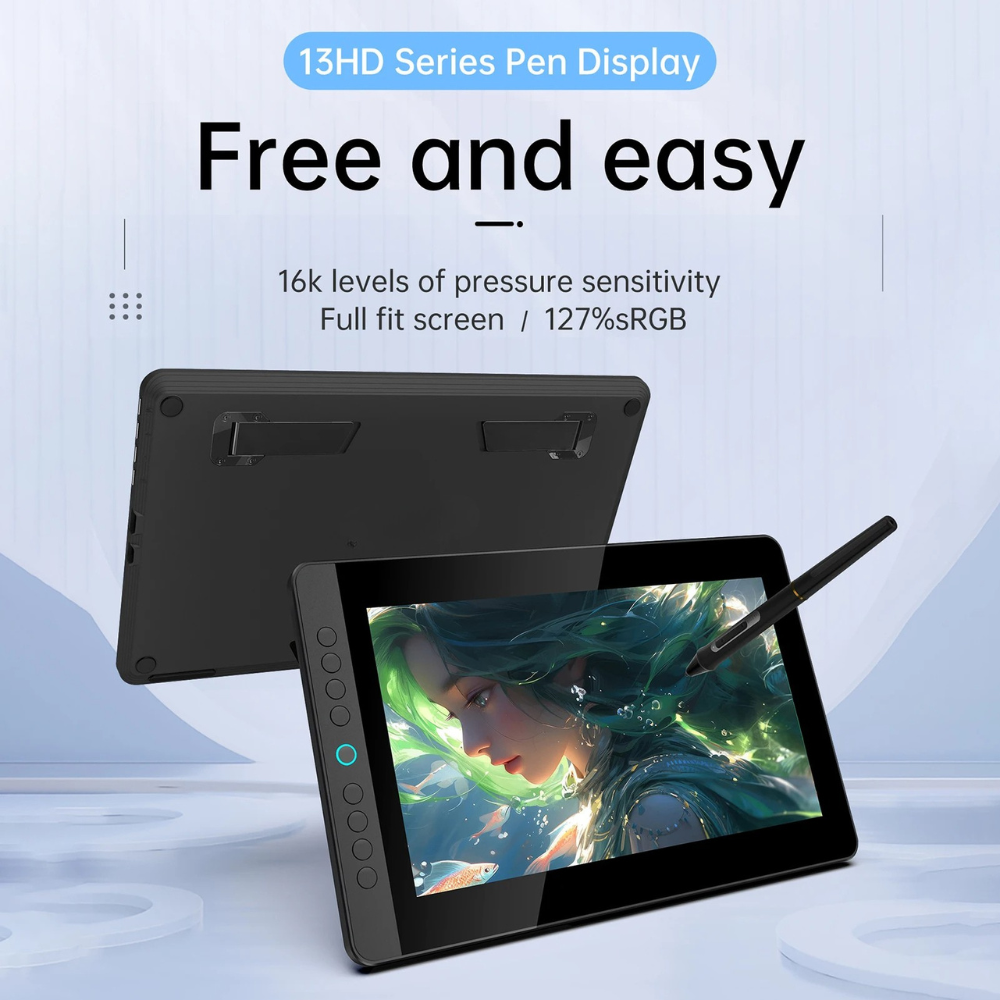 1080p Anti-Glare Screen Digital Drawing Pad with 16K Pen