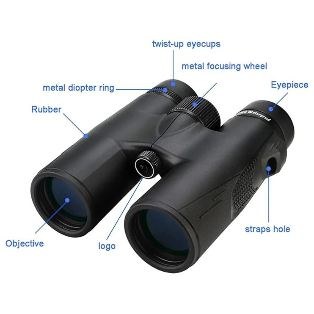 10x42 Waterproof HD Binoculars with BAK4 Prism for Outdoors