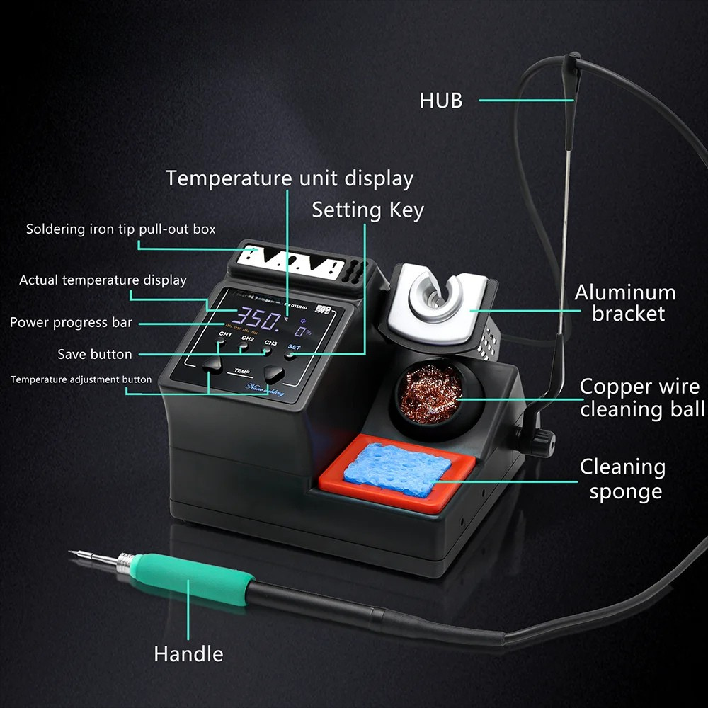 Multi-Handle Soldering Station for Electronics Repair