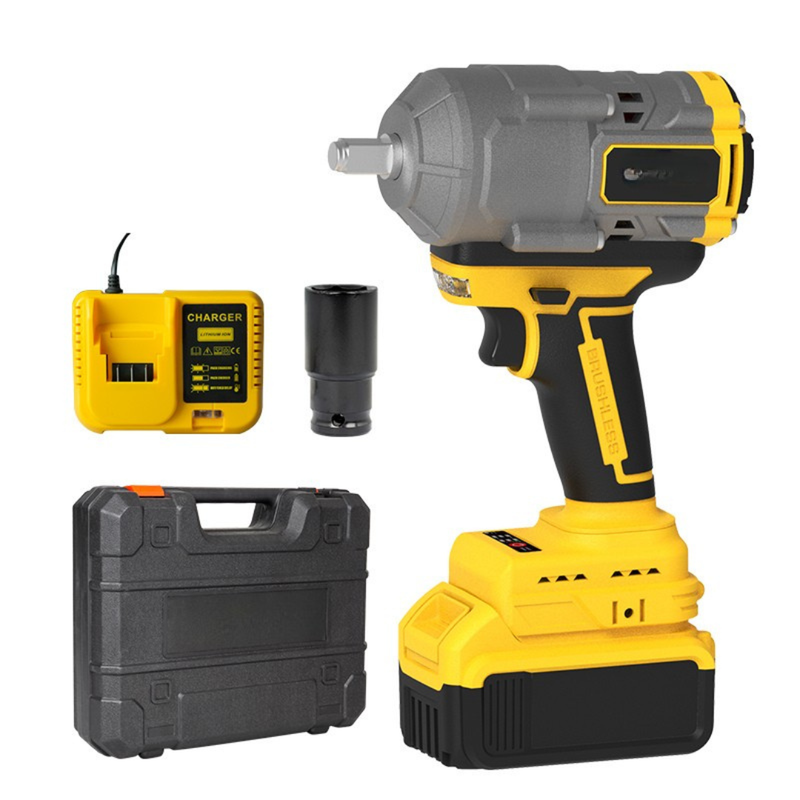 21V Heavy Duty Cordless Impact Wrench 1100Nm with Brushless Motor and 1/2 Inch Drive