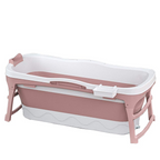 Portable 1.18m Foldable Plastic Bathtub Indoor & Outdoor Use, Adult-Sized, Purple, No Lid