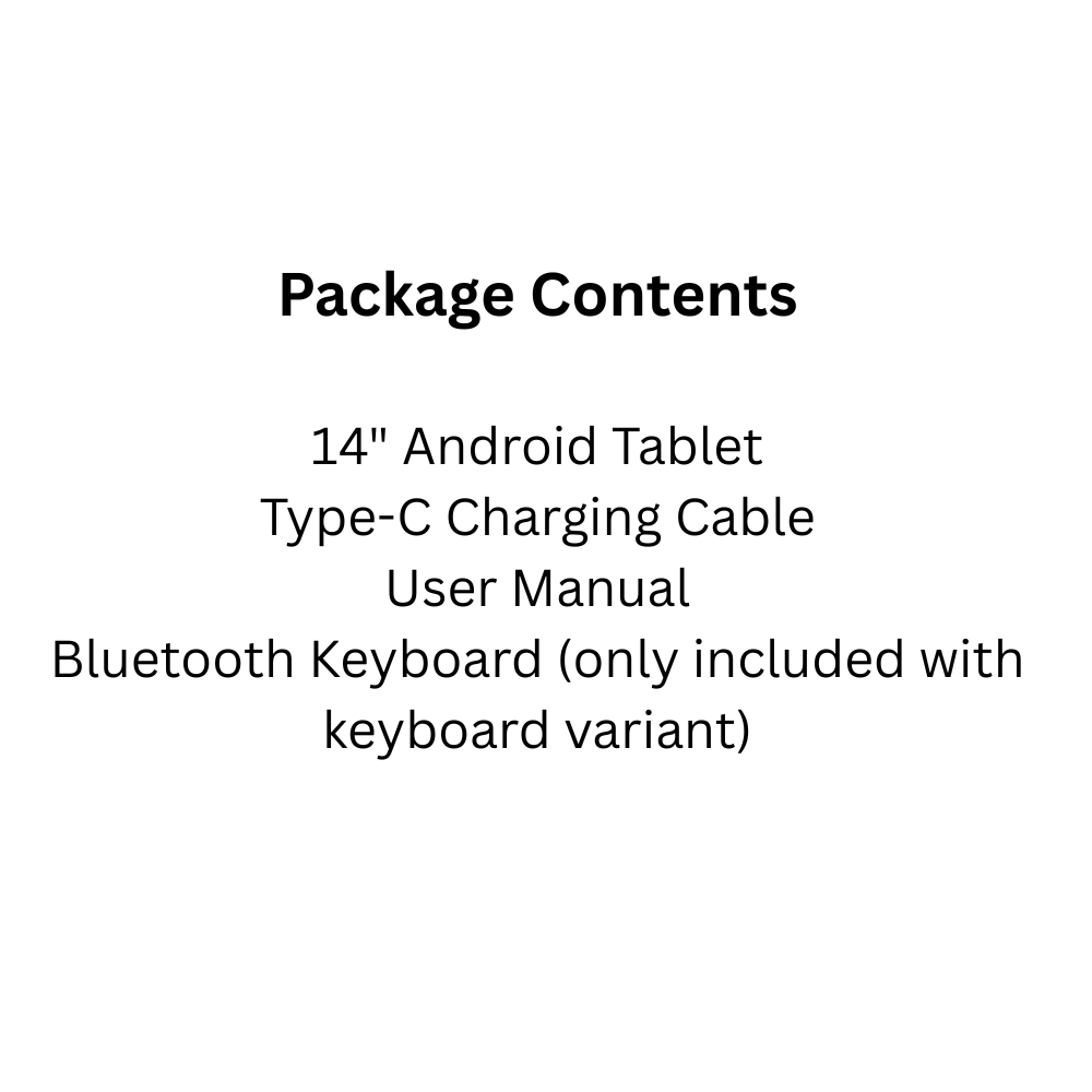 14" Android 2-in-1 Tablet with 12000mAh Battery, 16GB RAM, 512GB Storage, Dual SIM