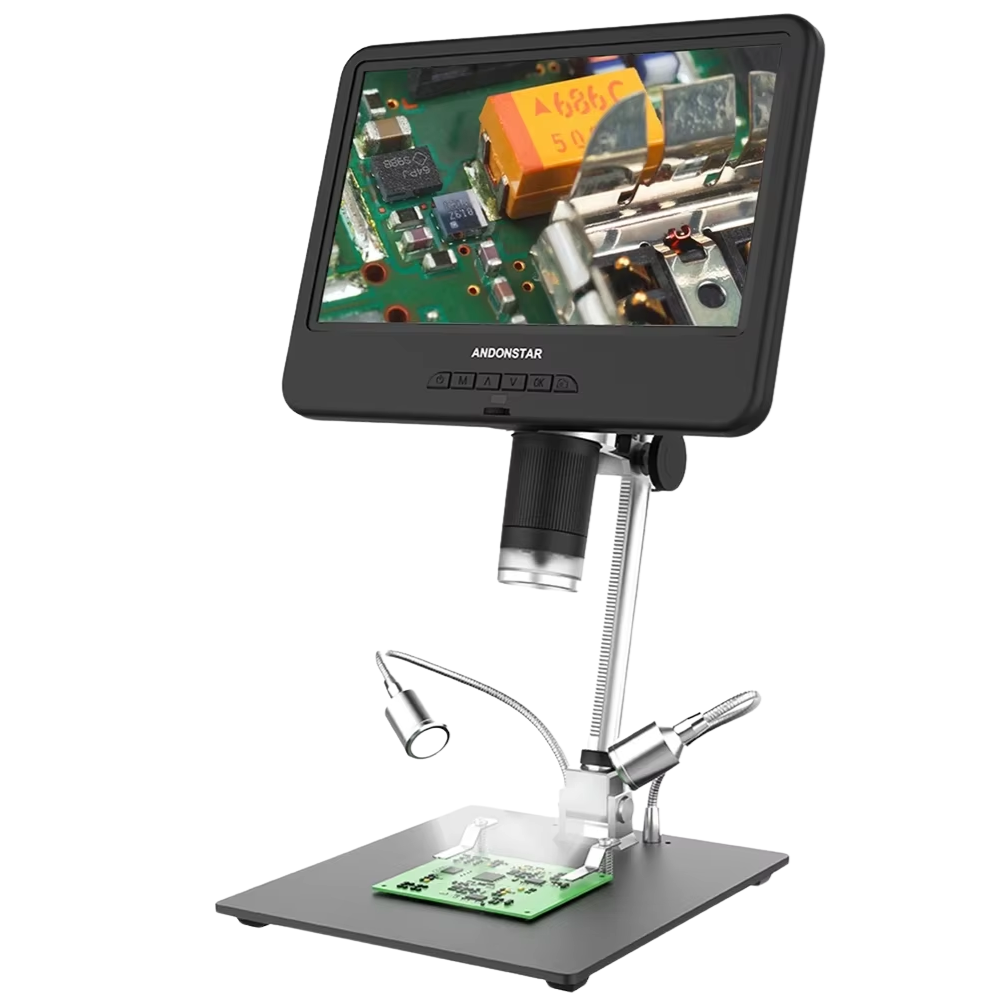 10.1" LCD Digital Microscope with 260X Zoom & LED Lights
