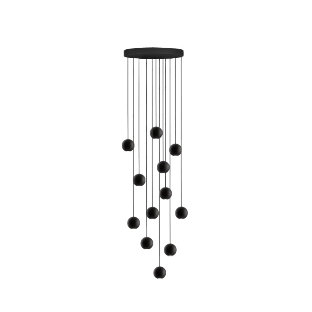 12-Head LED Chandelier Warm Light Modern Pendant
