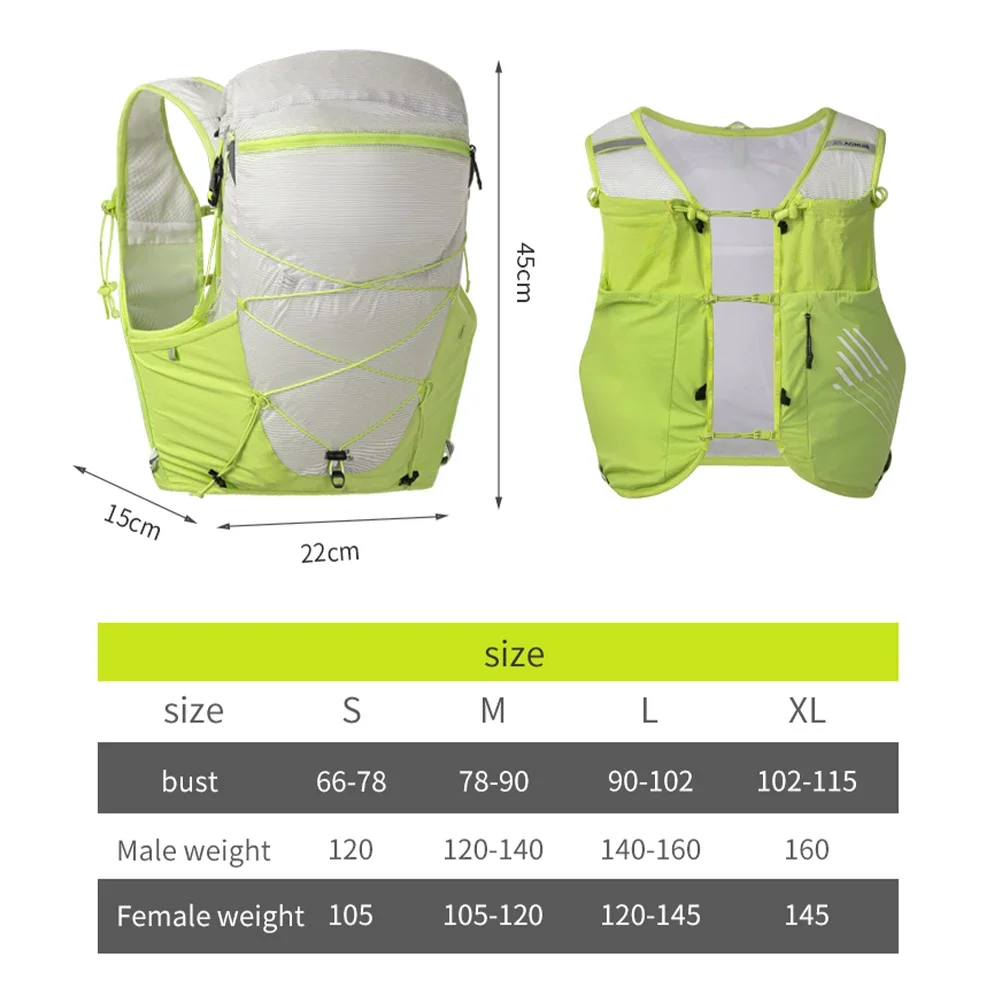 15L Outdoor Hydration-Ready Backpack for Running, Hiking and Trekking
