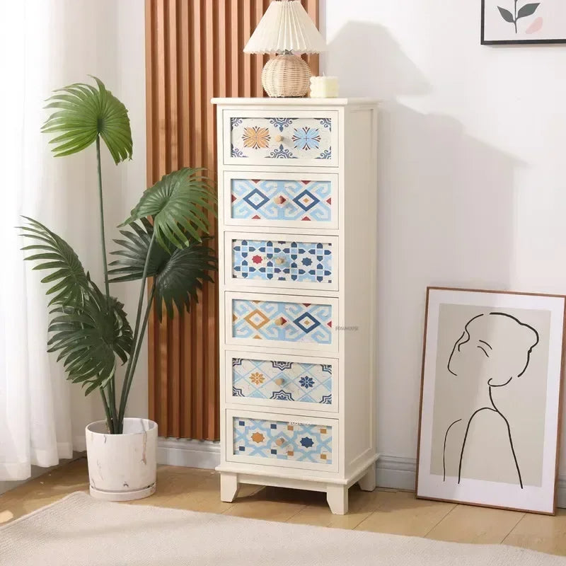 Modern Solid Wood 3-Drawer Cabinet for Living Room