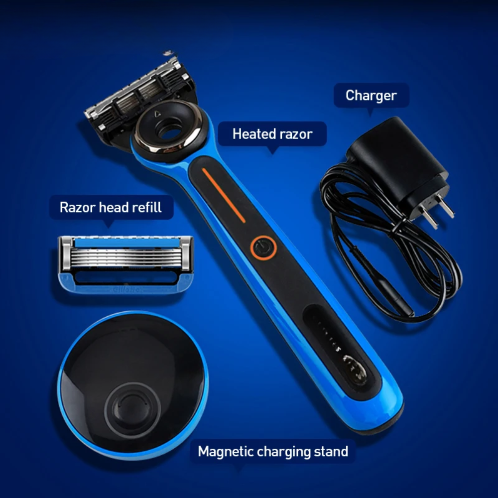Cordless Heated Razor with 5 Nanotech Blades and Travel Case Bugatti Edition