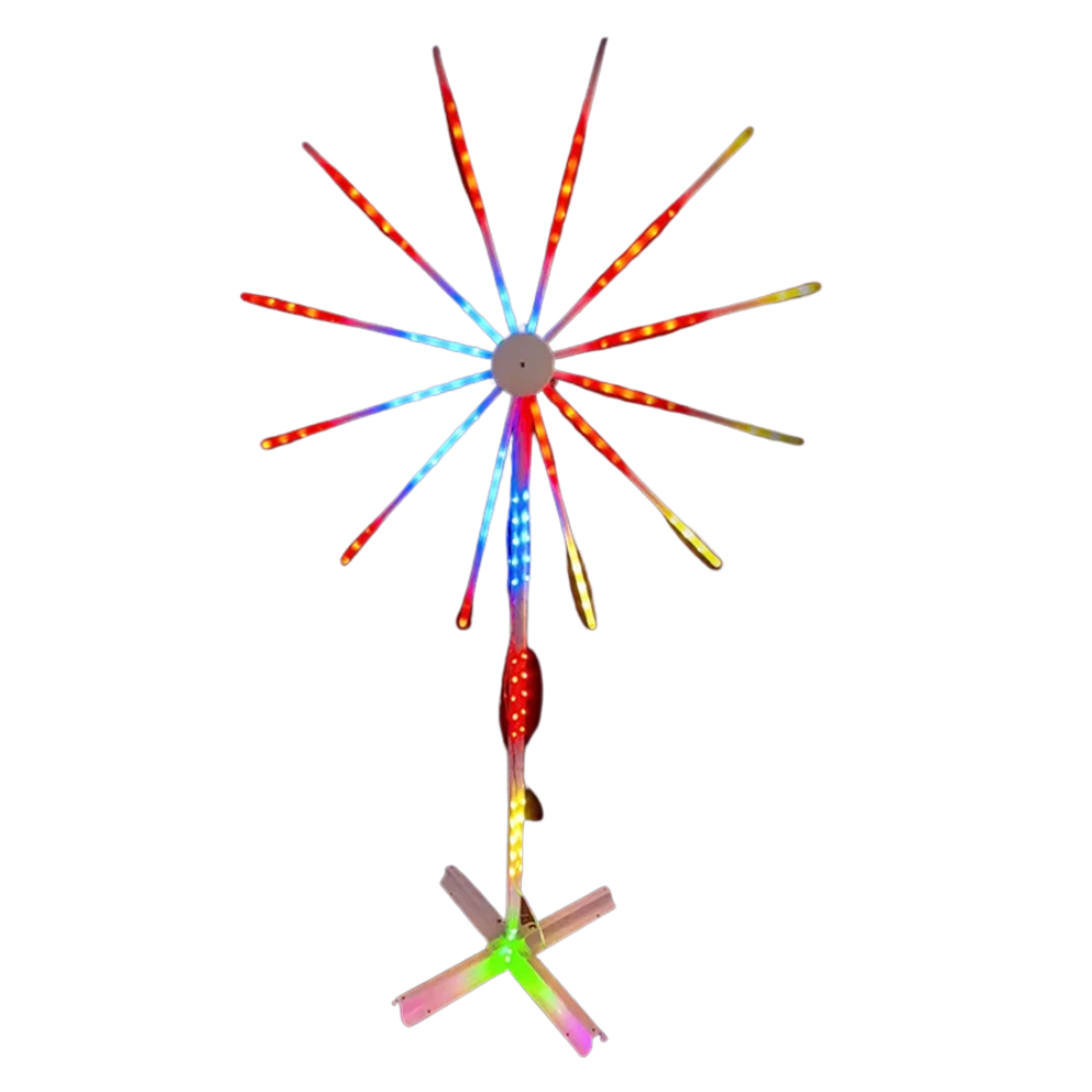 2.5M LED Starburst Firework Garland Smart RGB Lights with 18 Modes for Indoor/Outdoor Use