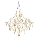 Chrome Hanging Crystal Lamp for Living & Dining Room