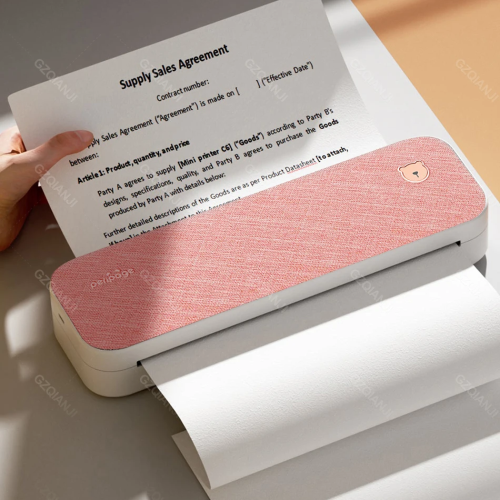 Wireless A4 Thermal Printer 203dpi for Travel & Office