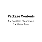 Cordless Handheld Steam Iron 1600W with 135ml Tank – Portable Clothes Steamer for Home or Travel