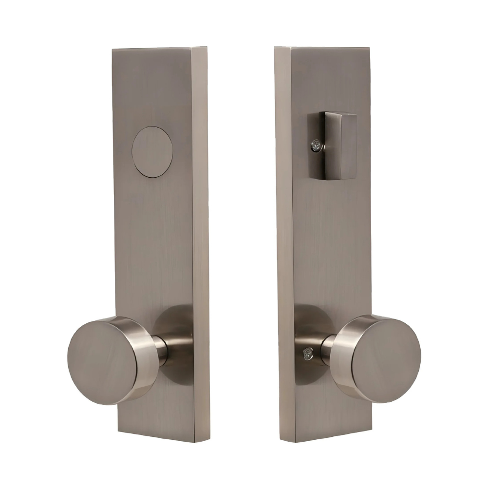 American Style Room Door Handles with Electroplated Finish, Silent Ball Lock & Keys Included