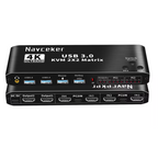 2-Port USB HDMI KVM Switch for 2 Monitors and PCs
