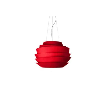 Hanging Metal Pendant Lamp for Kitchen or Studio Red Dia48cm