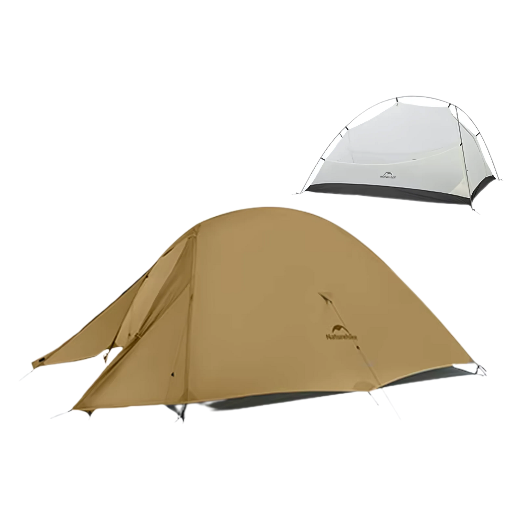 2 Person Ultralight Camping Tent with Skirt Amber