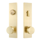 American Style Room Door Handles with Electroplated Finish, Silent Ball Lock & Keys Included