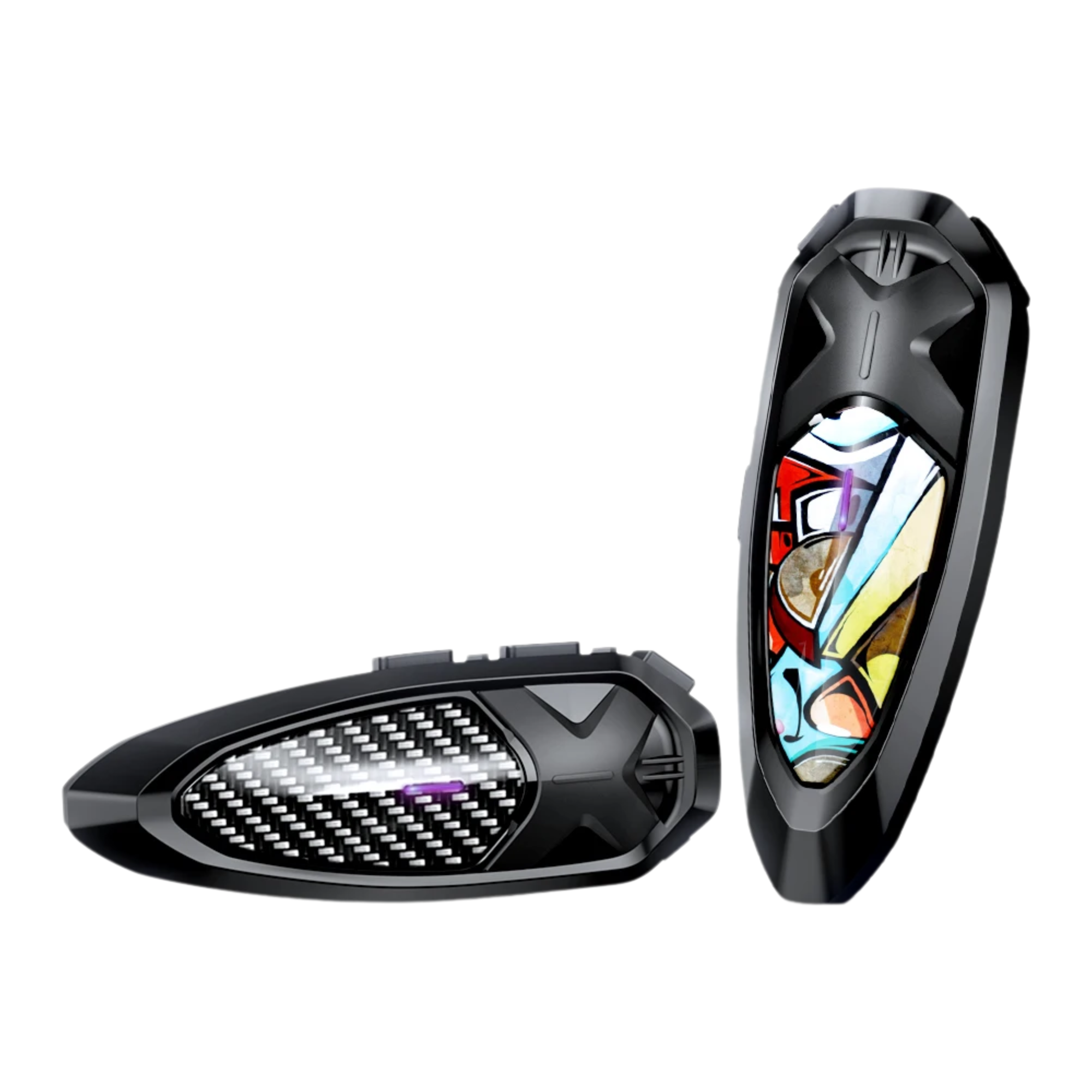 2-Pack Motorcycle Bluetooth Intercom Headsets 2000m Range