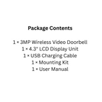 Smart 3MP Peephole Door Camera with 4.3" Display and Motion Alerts