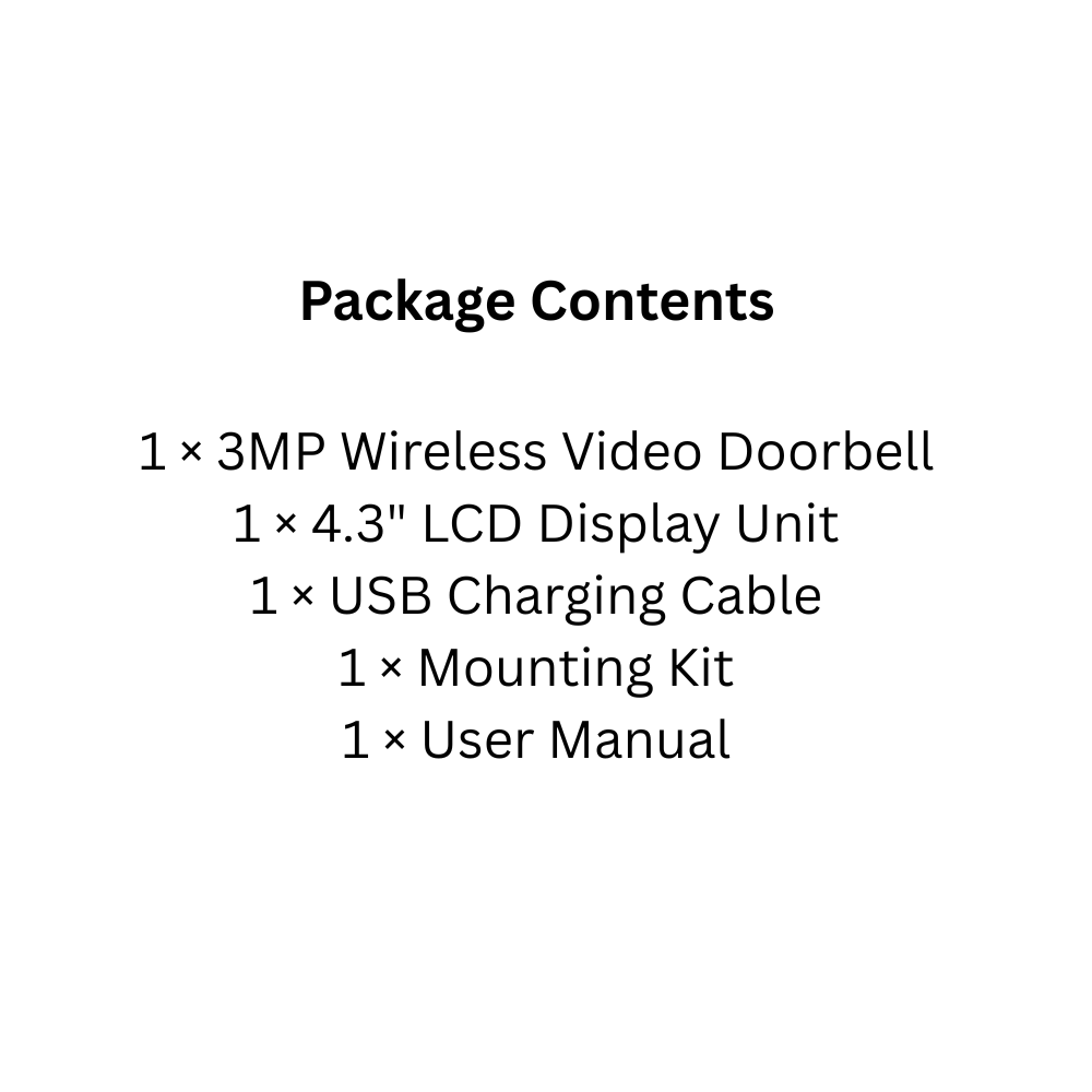 Smart 3MP Peephole Door Camera with 4.3" Display and Motion Alerts