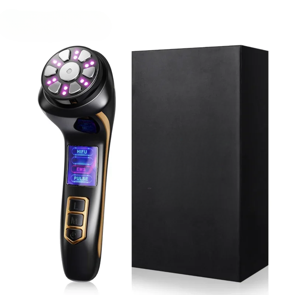 Facial Toning Tool with 4 Modes – HIFU, LED Therapy, EMS & Pulse Heat Technology