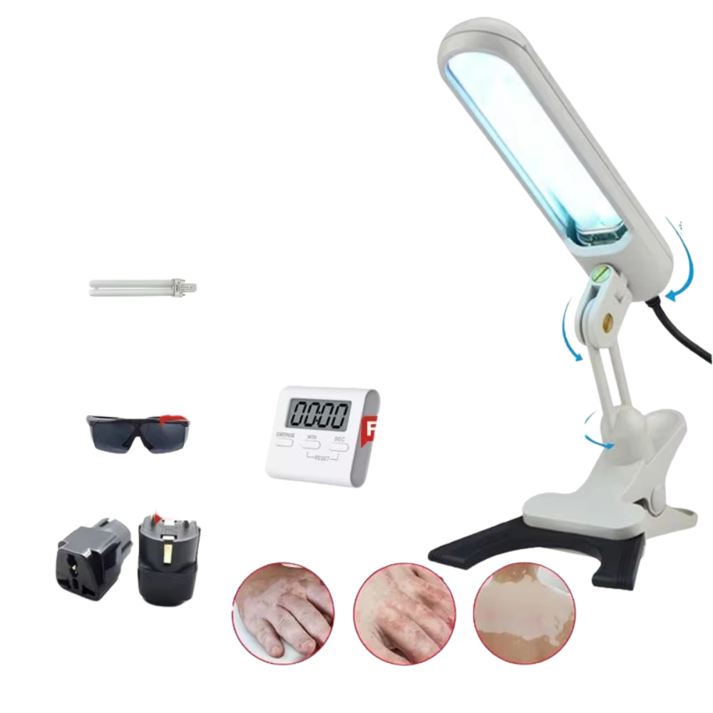 Rechargeable UVB 311nm Skin Treatment Lamp Home Light Therapy for Psoriasis AU Plug