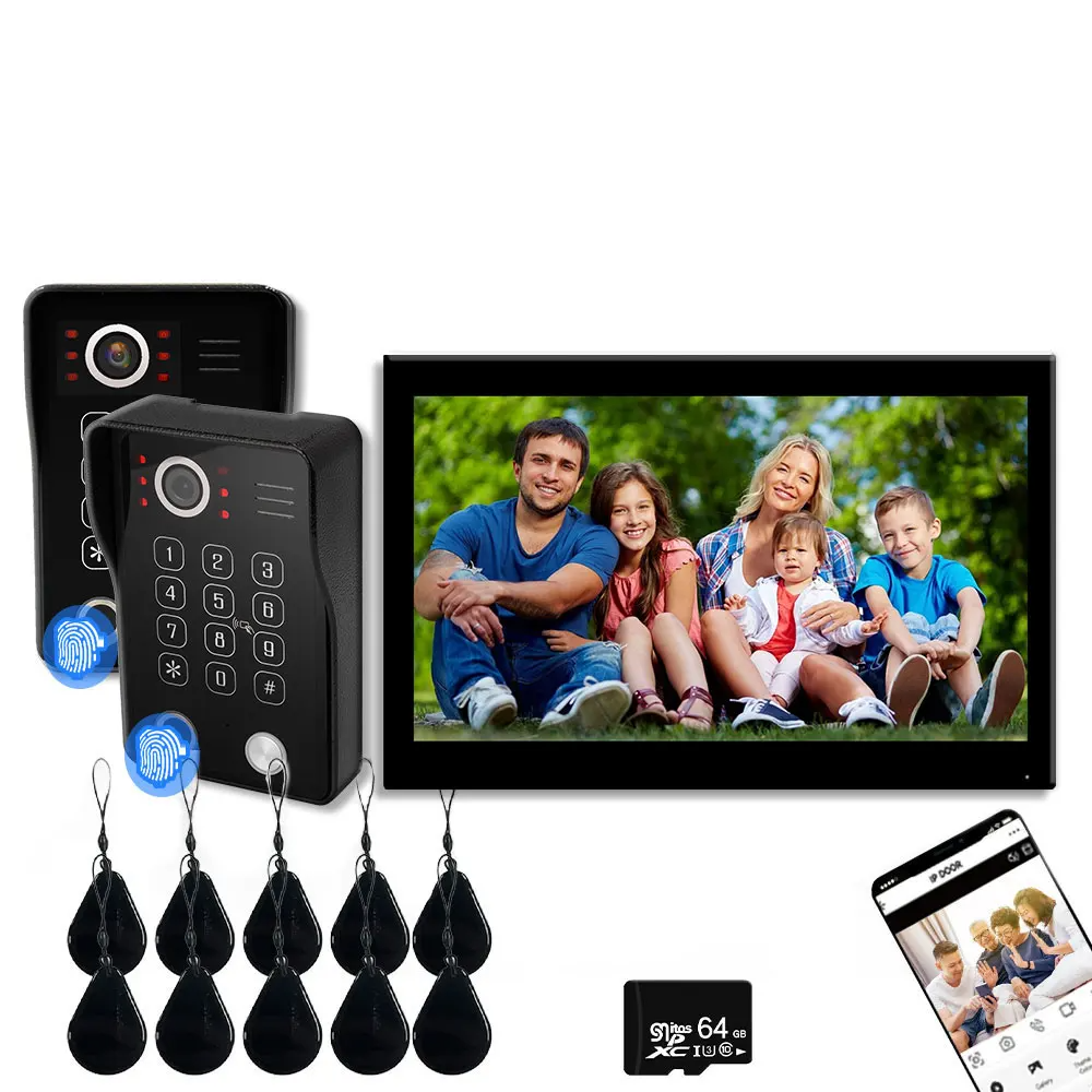 1080P Video Doorphone with Fingerprint & App Unlock