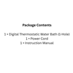 Digital Thermostatic Water Bath with Adjustable Temp – 1-Hole Lab Heating Unit