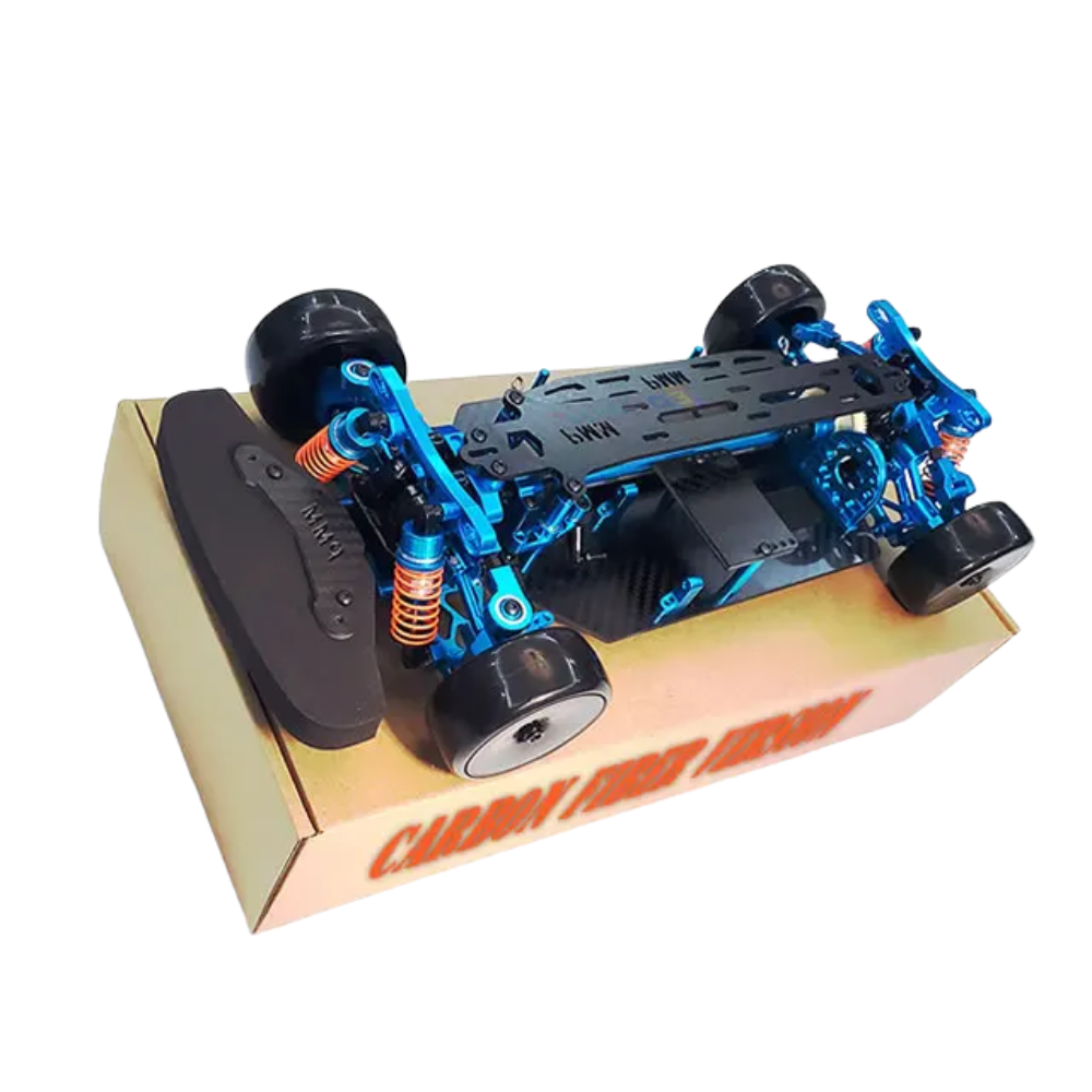 1:10 4WD RC Drift Car Kit with Carbon Fiber Frame & Alloy Parts – DIY Build