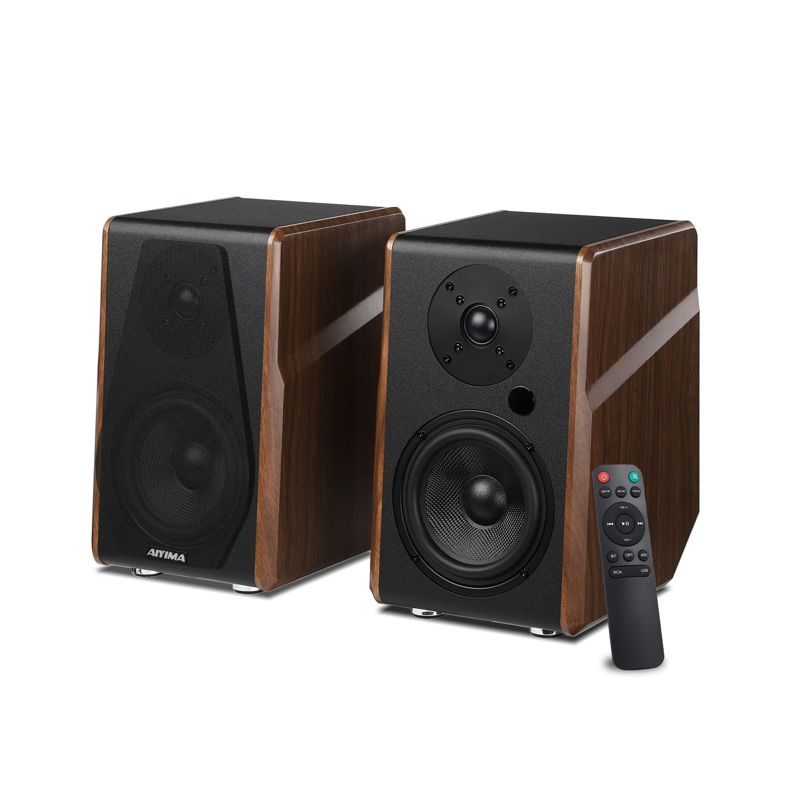 120W Bluetooth Bookshelf Speakers with Subwoofer Output