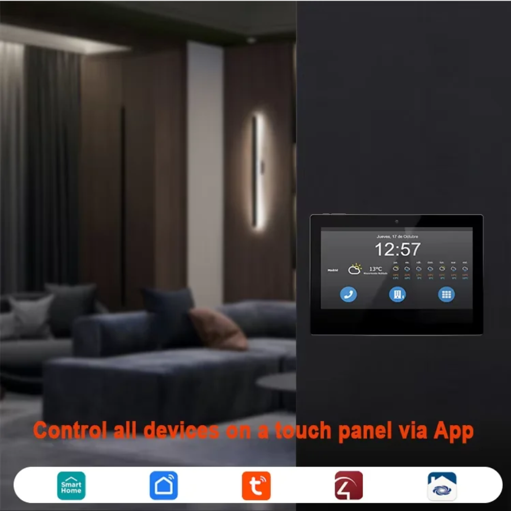 Touchscreen Smart Home Panel with POE and RS485