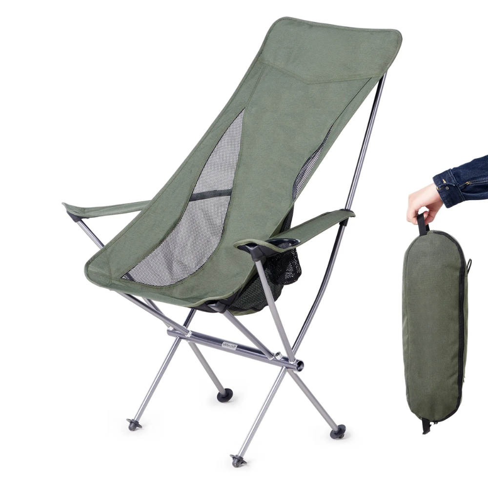 Compact Outdoor Chair with Durable Frame Ideal for Camping, Fishing & Travel