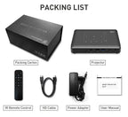 Compact Home Theater Projector 854x480 Dual-Band WiFi Auto Focus & Corner Keystone Black
