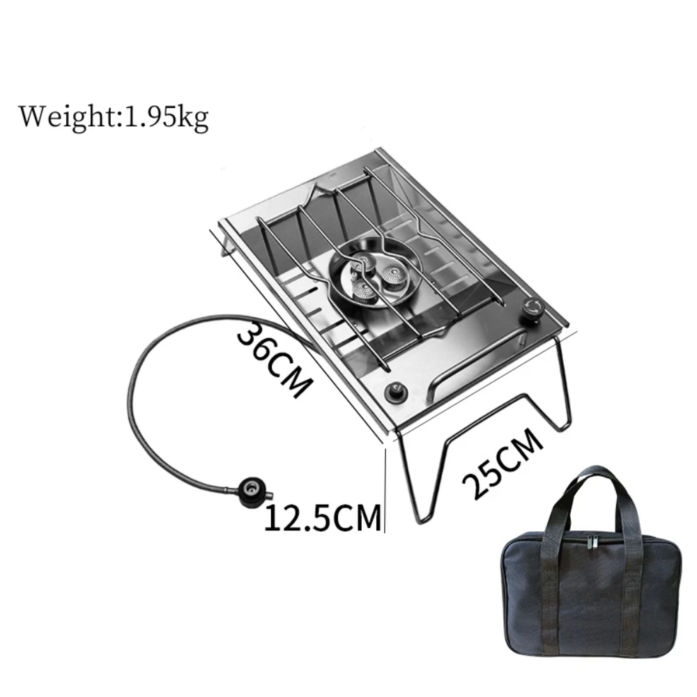 IGT-Compatible Gas Stove with Integrated Ignition for Outdoor Cooking