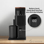 Rechargeable Coffee Grinder – CF Wisdom ZM-ECG09 Precision Grinder for Travel, Office or Home Use