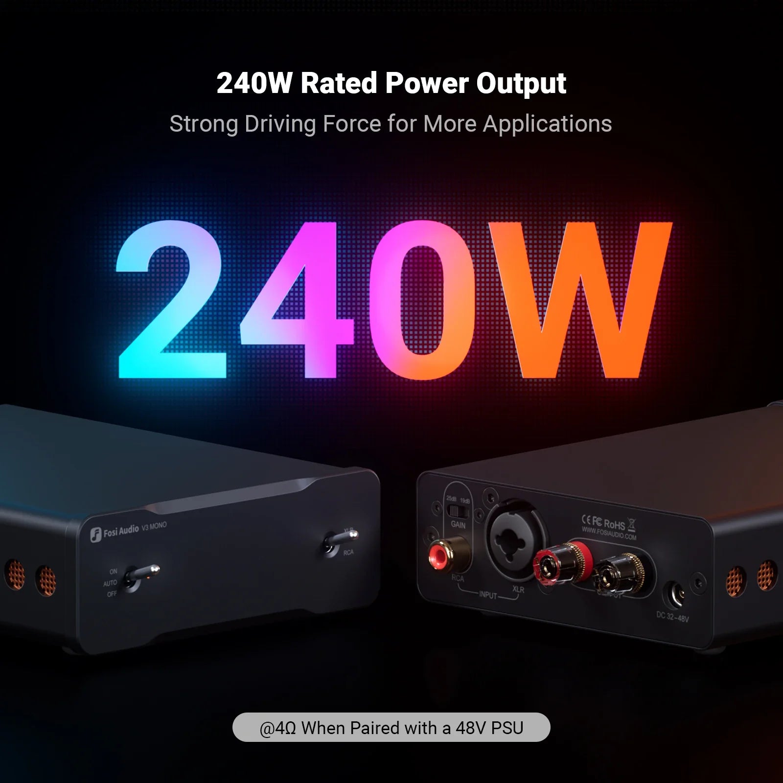 Mini Monoblock 240W DC Power Home Amplifier