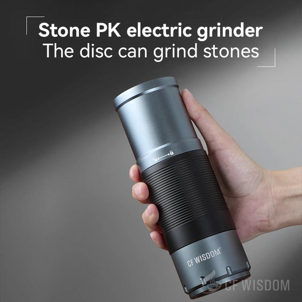 Cordless Burr Coffee Grinder ZM-LD111 – Adjustable Grind, Stainless Steel, Travel-Friendly Design