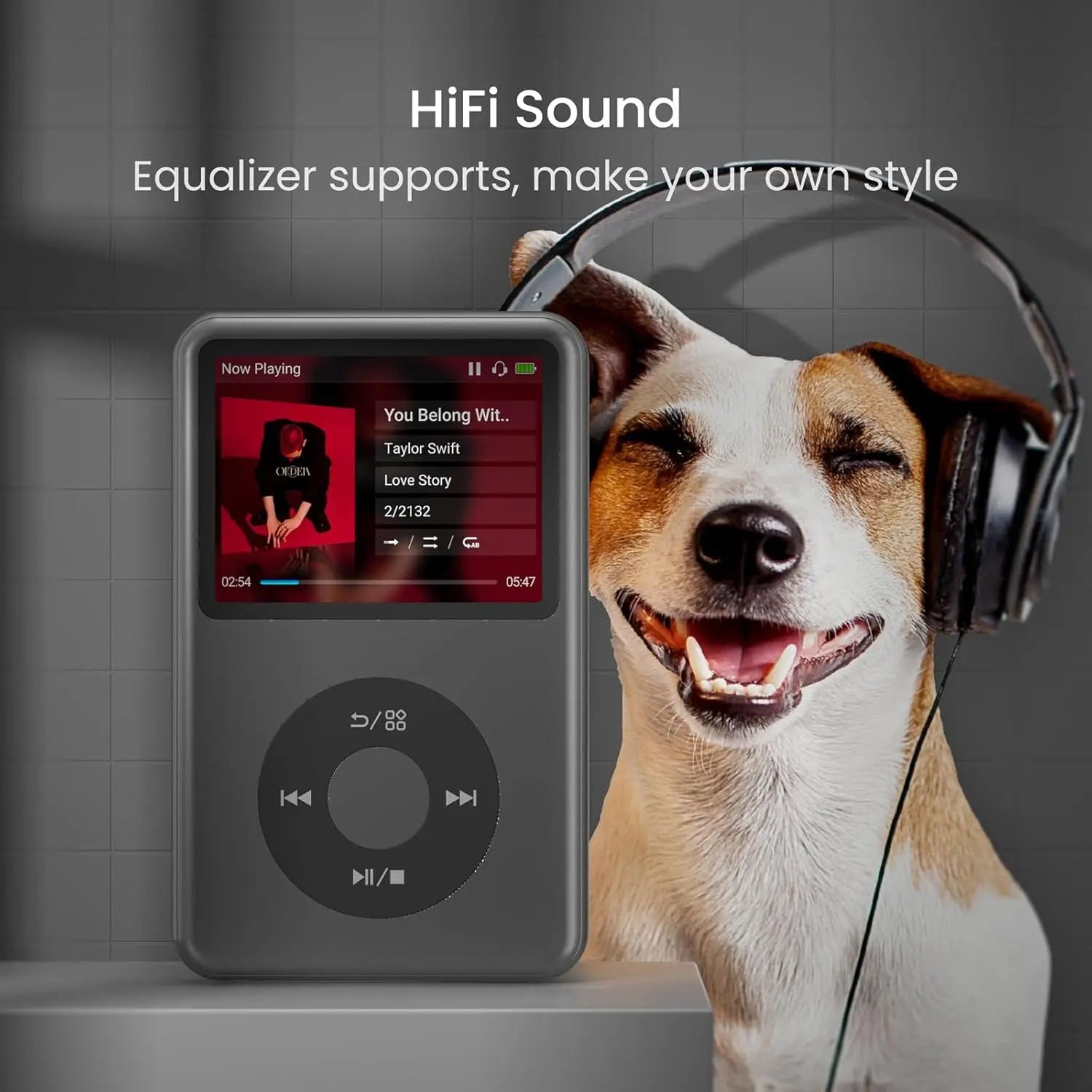 128GB MP3 Music Player with Bluetooth, HiFi Sound, FM Radio & Video Playback