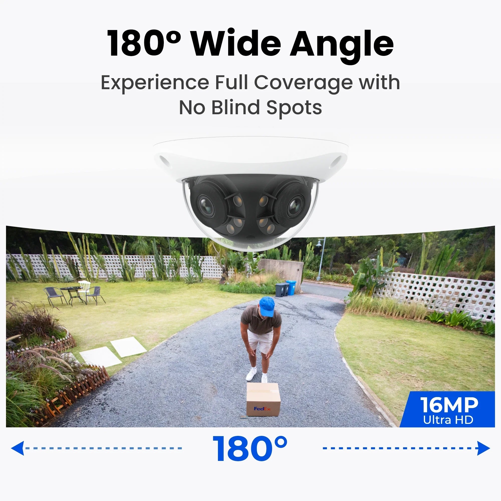 16MP Smart Outdoor IP Camera with Motion Detection