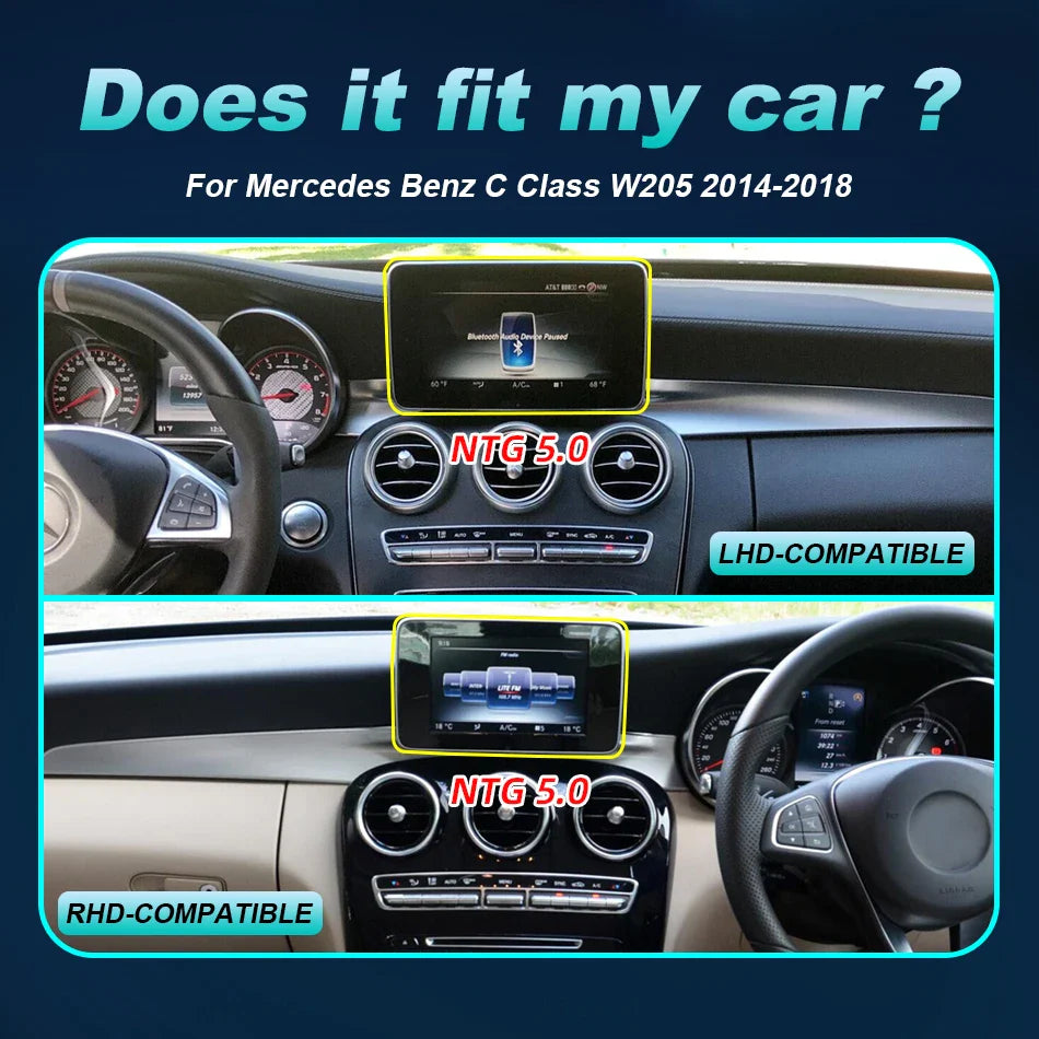 12.3" Android Auto GPS CarPlay Screen for Mercedes