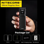 EDC23 Compact LED Flashlight with 2500 Lumens, OLED Screen & Built-In Battery for Outdoor Use