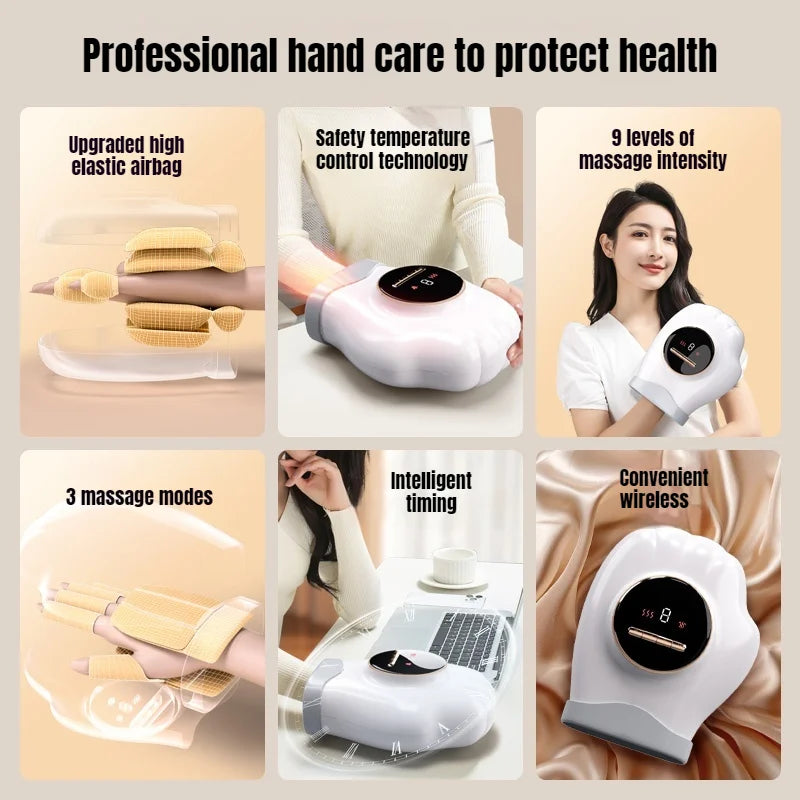 Portable Hand Massager with Air Wave & Finger Joint Massage for Home Use