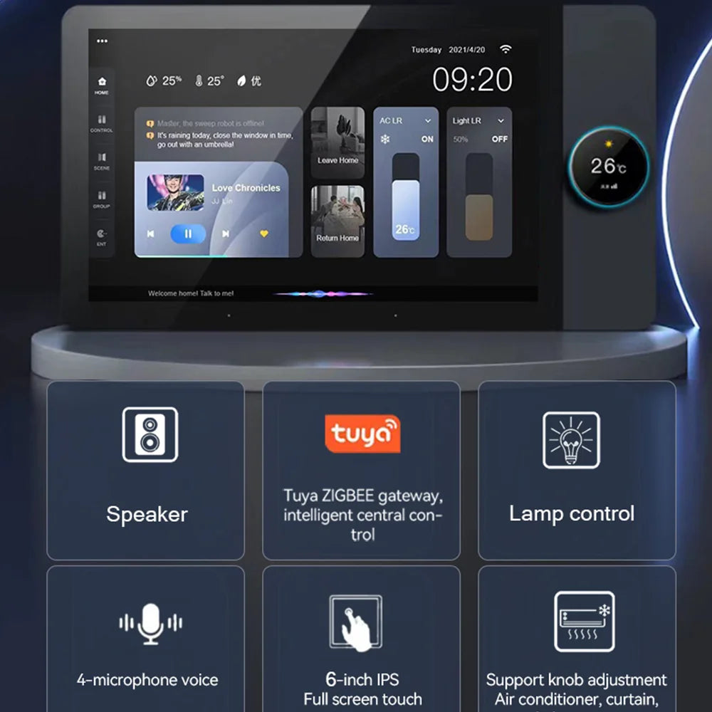 Multi-Functional WiFi Zigbee Smart Home Wall Panel