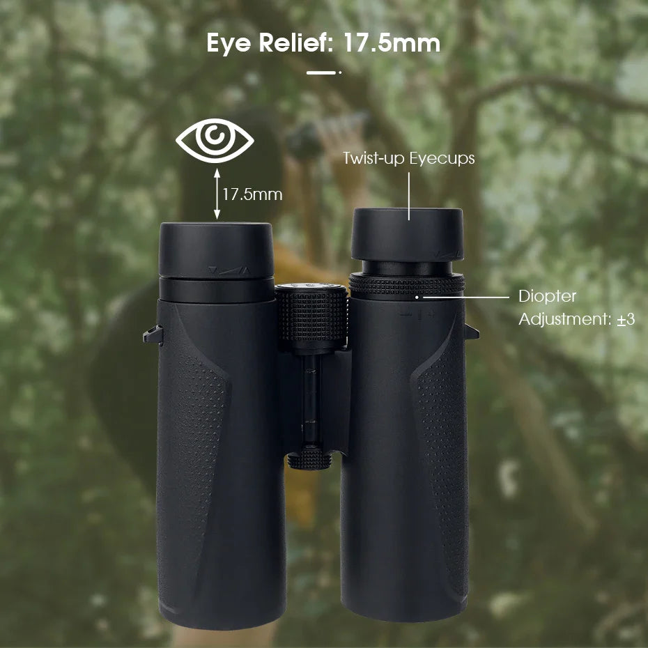 8x42 Waterproof ED Binoculars for Birdwatching and Travel