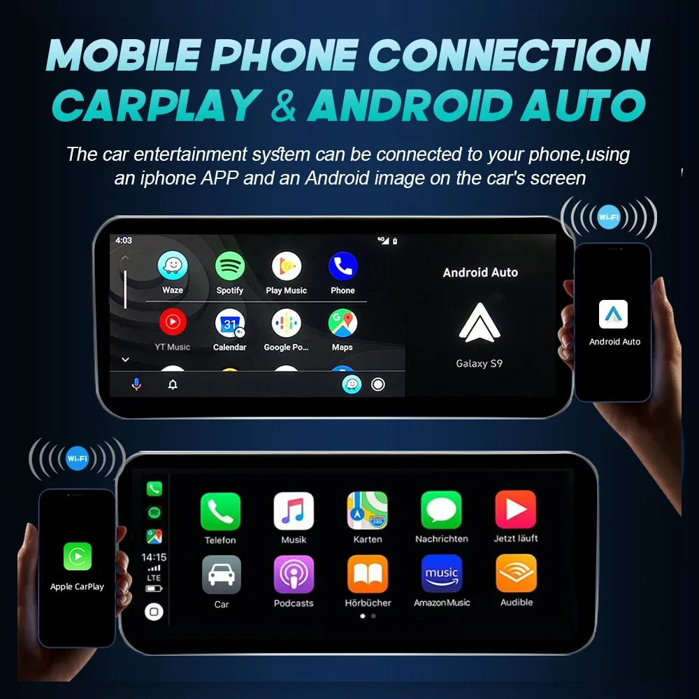 12.3" Android Auto GPS CarPlay Screen for Mercedes