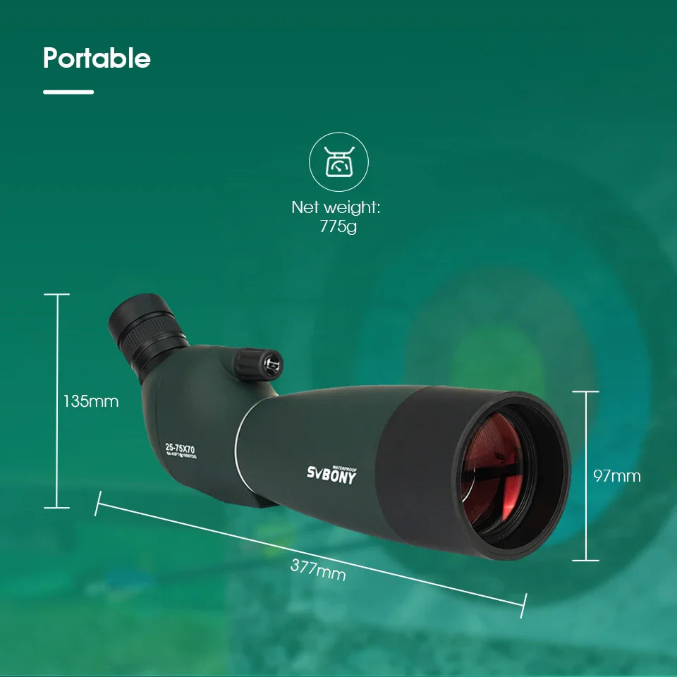Compact 15-45x50 Zoom Spotting Scope for Outdoor Use with Tripod