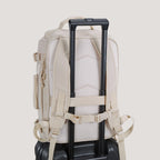 Beige Expandable Travel Backpack with USB and Laptop Slot